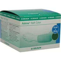 ASKINA Adhesive bandage colour 6 cmx20 m green, 1 pc