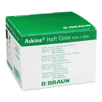 ASKINA Adhesive bandage colour 6 cmx20 m green, 1 pc