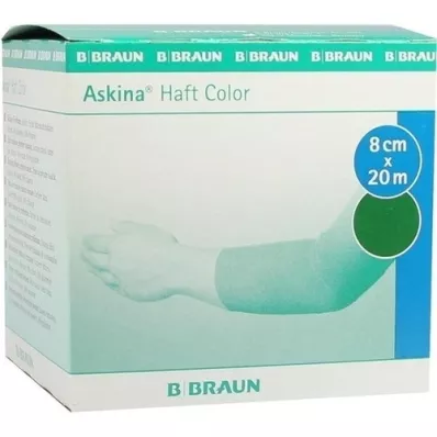 ASKINA Adhesive bandage colour 8 cmx20 m green, 1 pc