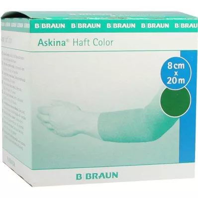 ASKINA Adhesive bandage colour 8 cmx20 m green, 1 pc