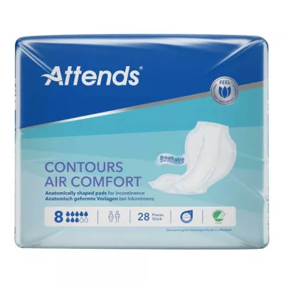 Attends Contours Air Comfort 8 Template, 28 pcs Attends Contours Air Comfort 8 Template, 28 pcs