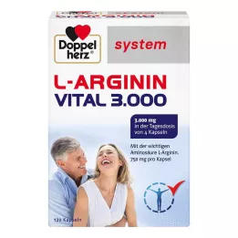 DOPPELHERZ L-Arginine Vital 3.000 system Capsules, 120 Capsules