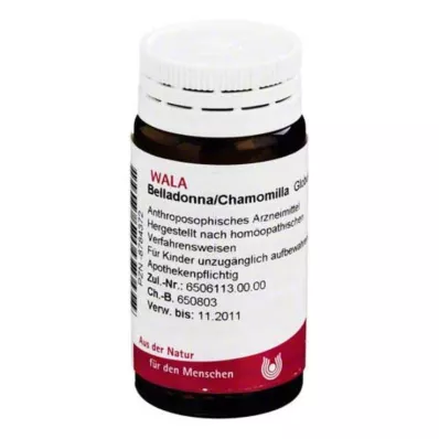 BELLADONNA CHAMOMILLA Globules, 20 g