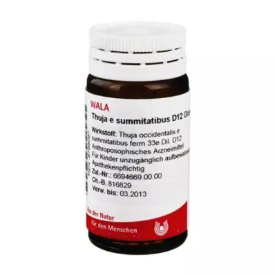 THUJA E SUMMITATIBUS D 12 globules, 20 g