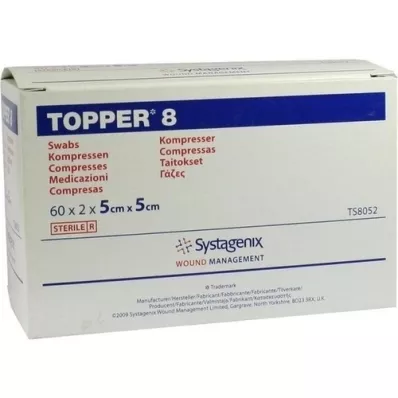 TOPPER 8 Compr.5x5 cm sterile, 60X2 St