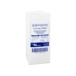 MULLKOMPRESSEN 5x5 cm non-sterile 8x, 100 pcs