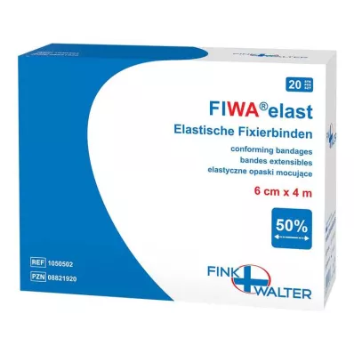 Fixing bandage elastic 6 cm x 4 m loose, 1X20 pcs