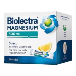 BIOLECTRA Magnesium 300 mg Direct Lemon Sticks, 60 pcs