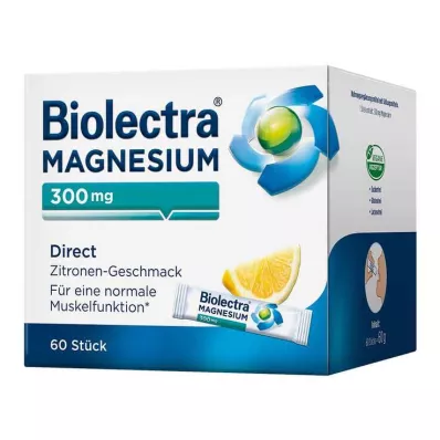 BIOLECTRA Magnesium 300 mg Direct Lemon Sticks, 60 pcs