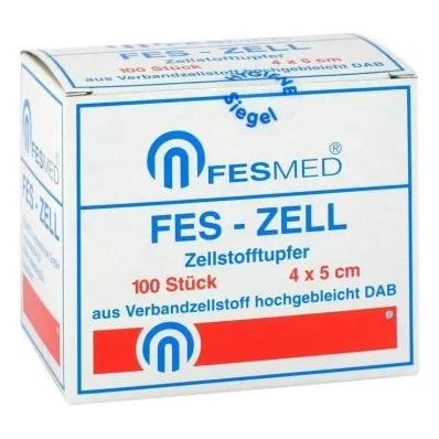 Cellulose swab Fes Zell 4x5, 100 pcs Cellulose swab Fes Zell 4x5, 100 pcs