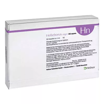 HELLEBORUS NIGER D 5 aquos.ampoules, 50 pcs HELLEBORUS NIGER D 5 aquos.ampoules, 50 pcs