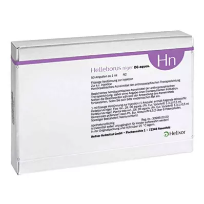 HELLEBORUS NIGER D 6 aquos.ampoules, 50 pcs