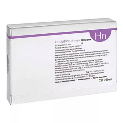 HELLEBORUS NIGER D 20 aquos.ampoules, 50 pcs HELLEBORUS NIGER D 20 aquos.ampoules, 50 pcs