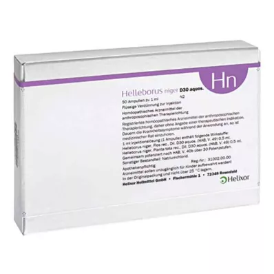 HELLEBORUS NIGER D 30 aquos.ampoules, 50 pcs HELLEBORUS NIGER D 30 aquos.ampoules, 50 pcs