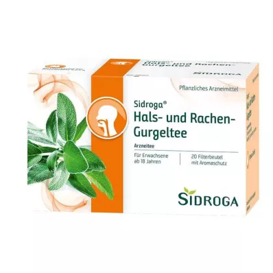 SIDROGA Throat and Throat Gargle Tea Filter Pouches, 20X2.5 g