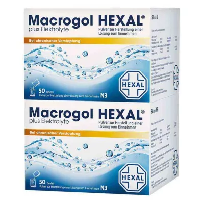 MACROGOL HEXAL plus electrolytes Plv.z.H.e.L.z.E., 100 pcs