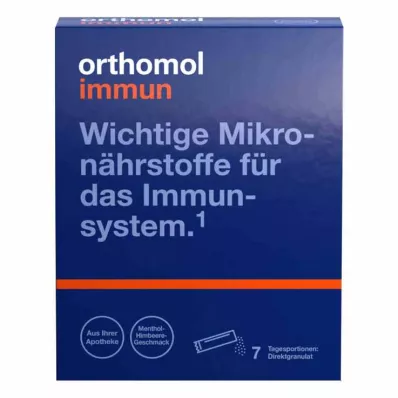 ORTHOMOL Immune direct granules raspberry/menthol, 7 pcs