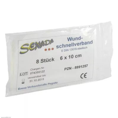 Senada quick wound dressing 6x10 cm, 8 pcs