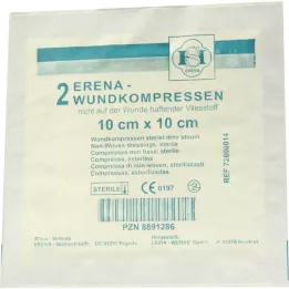 ERENA Fleece compresses sterile 10x10 cm, 2 pcs