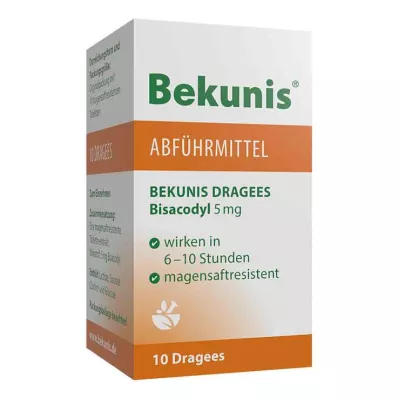 Bekunis Dragees Bisacodyl 5 mg, 10 pcs