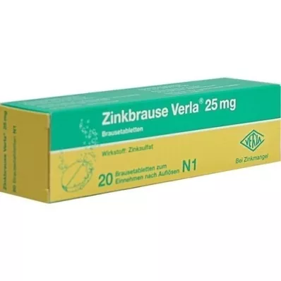 ZINKBRAUSE Verla 25 mg Effervescent Tablets, 20 pcs