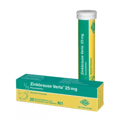 Zinc effervescent Verla® 25 mg effervescent tablets, 20 pcs