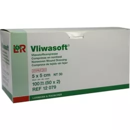 VLIWASOFT Fleece compresses 5x5 cm sterile 6l., 50X2 pc