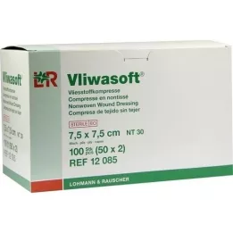 VLIWASOFT Fleece compresses 7.5x7.5 cm sterile 6l., 50X2 pcs