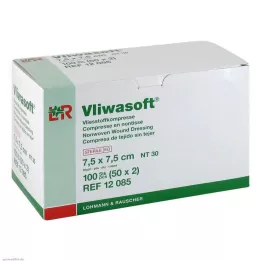 VLIWASOFT Fleece compresses 7.5x7.5 cm sterile 6l., 50X2 pcs