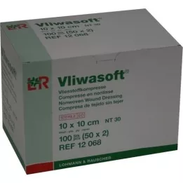 VLIWASOFT Non-woven compresses 10x10 cm sterile 6l., 50X2 pc