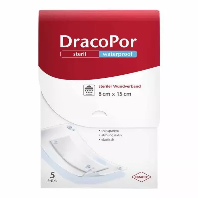 DracoPor waterproof wound dressing 8x15 cm sterile, 5 pcs DracoPor waterproof wound dressing 8x15 cm sterile, 5 pcs