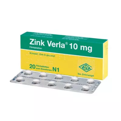 ZINK VERLA 10 mg film-coated tablets, 20 pcs ZINK VERLA 10 mg film-coated tablets, 20 pcs