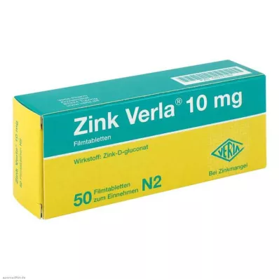 ZINK VERLA 10 mg film-coated tablets, 50 pcs ZINK VERLA 10 mg film-coated tablets, 50 pcs