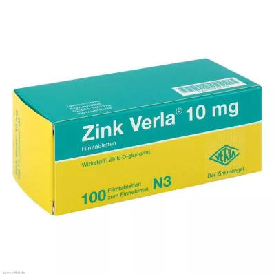 ZINK VERLA 10 mg film-coated tablets, 100 pcs ZINK VERLA 10 mg film-coated tablets, 100 pcs
