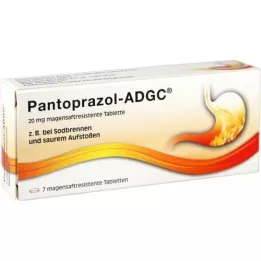 PANTOPRAZOL ADGC 20 mg enteric-coated tablets, 7 pcs