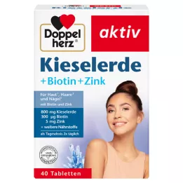 DOPPELHERZ Silica+Biotin+Zinc Tablets, 40 pcs