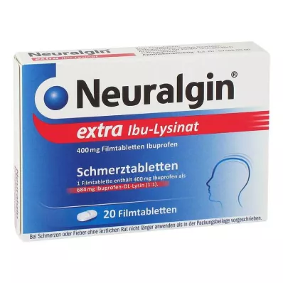 NEURALGIN extra Ibu lysinate film-coated tablets, 20 pcs NEURALGIN extra Ibu lysinate film-coated tablets, 20 pcs
