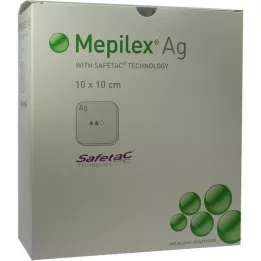 MEPILEX Ag foam dressing 10x10 cm sterile, 10 pcs