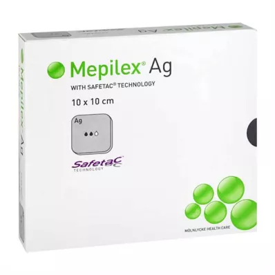 MEPILEX Ag foam dressing 10x10 cm sterile, 10 pcs