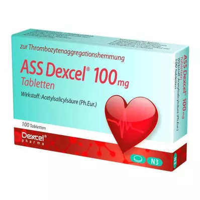 ASS Dexcel 100 mg tablets, 100 pcs ASS Dexcel 100 mg tablets, 100 pcs