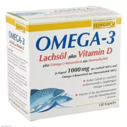 OMEGA-3 LACHSÖL plus Vit.D plus Omega-3 conc.cps., 100 pcs