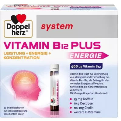 DOPPELHERZ Vitamin B12 Plus system Drinking Ampoules, 30X25 ml