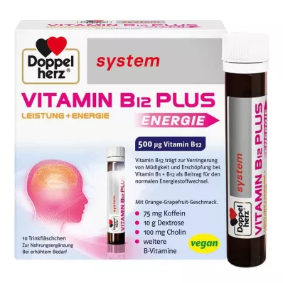 DOPPELHERZ Vitamin B12 Plus system Drinking Ampoules, 10X25 ml DOPPELHERZ Vitamin B12 Plus system Drinking Ampoules, 10X25 ml