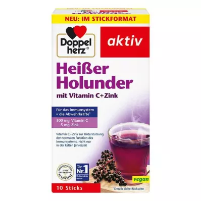 Doppelherz Hot Elderberry with Vitamin C + Zinc Granules, 10 pcs