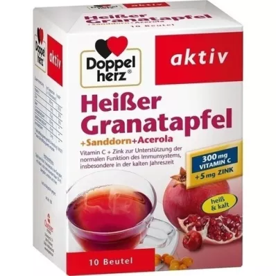 DOPPELHERZ hot pomegranate+sea buckthorn+acerola, 10 pcs