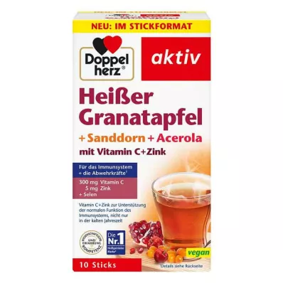 Doppelherz Hot Pomegranate + Sea Buckthorn + Acerola Granules, 10 pcs Doppelherz Hot Pomegranate + Sea Buckthorn + Acerola Granules, 10 pcs
