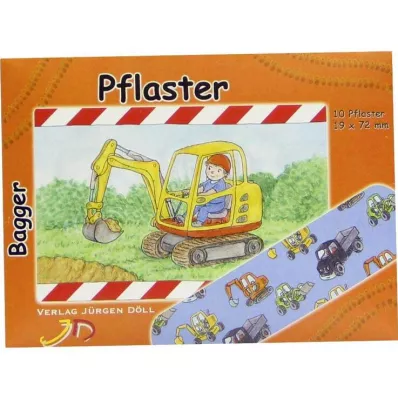 KINDERPFLASTER Excavator letter, 10 pcs KINDERPFLASTER Excavator letter, 10 pcs