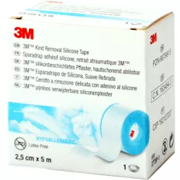 3M silicone-coated plaster 2.5 cmx5 m roll, 1 pc