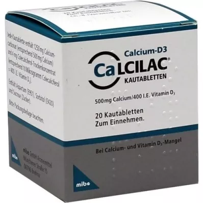 CALCILAC Chewable tablets, 20 pcs