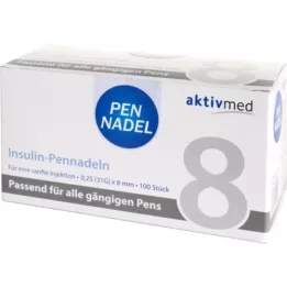 PEN-NADELN Universal 8 cannulas 0.26x8 mm, 100 pcs